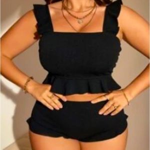 Black plus size bathing suit